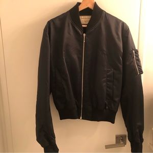 Maison Kitsune Satin Bomber in Navy (size XS)